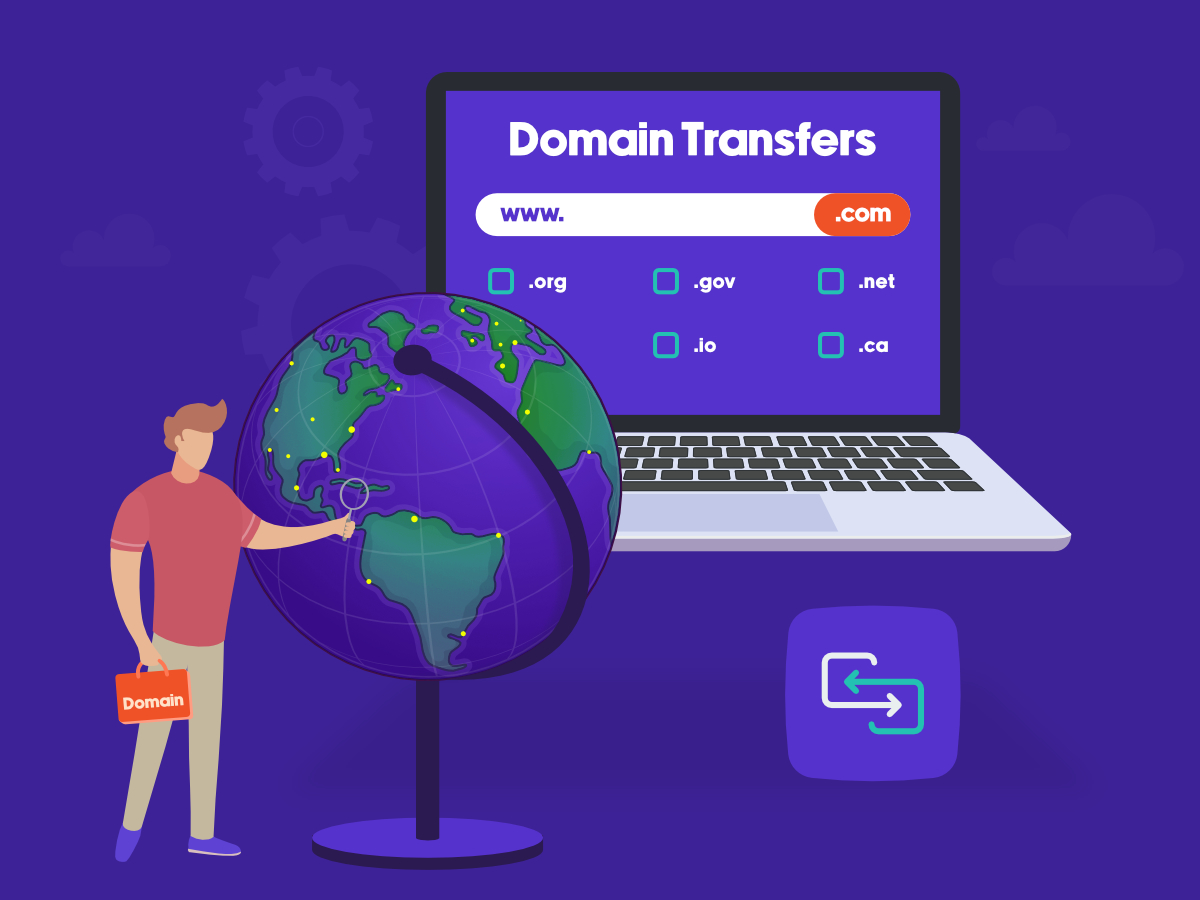 Domain Name Transfer Illustration Image